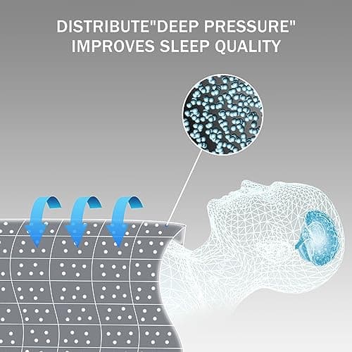 Blue Weighted Blanket for Adults 12lbs, 48"x72", Twin Full Size Cooling Heavy Throw Blanket for 110-130lbs, Microfiber Soft Thick Big Blankets Weighted Comforter Gift for Sleeping 5