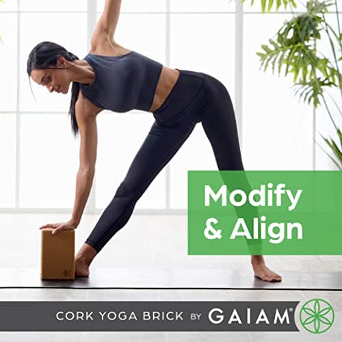 Gaiam Cork Yoga Block – 4x6x9 Inch, Natural Cork Block for Yoga, Pilates, Stretching, Balance, Gym, Home Workout, Meditation, Non-Slip, High-Density, Rounded Edges for Enhanced Poses and Flexibility 6