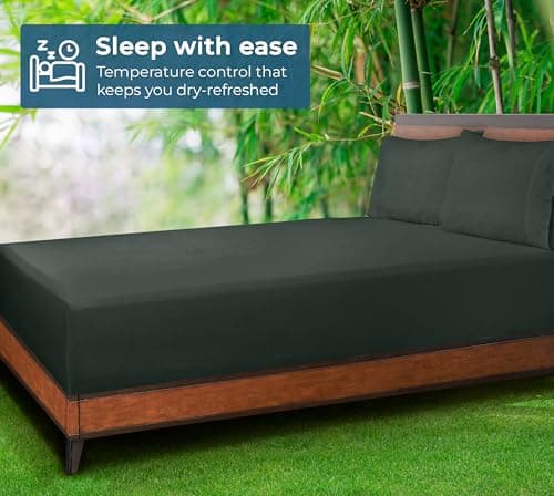 Royale Linen Bamboo Viscose Fitted Sheet King Only - Cooling King Size Fitted Sheets - Deep Pocket Up to 16" - Organic Viscose Derived from Bamboo - Breathable & Silky Bottom Sheet (78x80 Inch, Grey) 7