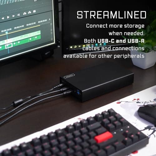 compatily LV22 28TB USB-C 10Gbps External HDD and HUB – Portable Enterprise Hard Drive for Professional Media Creators and Work from Home Office Professionals (with Enterprise HDD, 28TB) (Renewed) 5