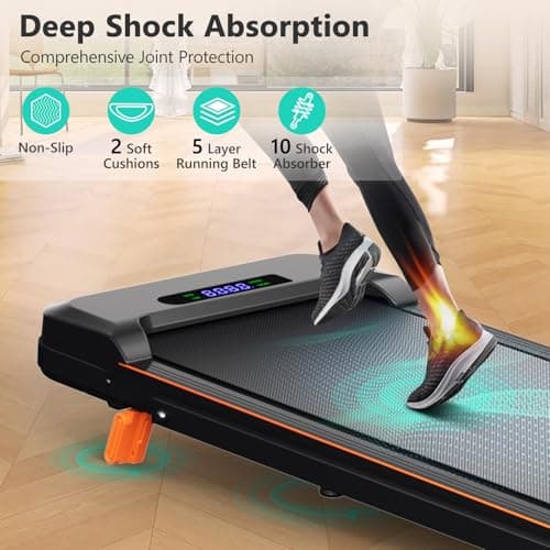 Walking Pad with Incline, Portable Treadmill for Home, 4 in 1 Walking Pad Incline with Remote Control 265LB Capacity, 2.5HP Compact Treadmill with LED Display for Walking and Running 7