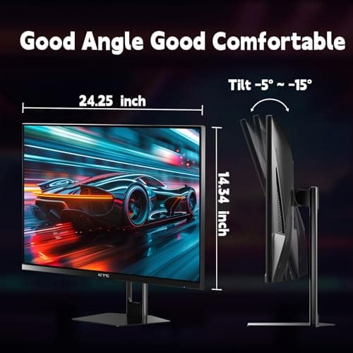 KTC Gaming Monitor 27 inch 180hz 1ms | Fast IPS Screen 1080p Monitor|2 x HDMI 2.0 &1 x Display Port 1.4 | Support Freesync and Wall Mount | 108% sRGB with HDR 10 7