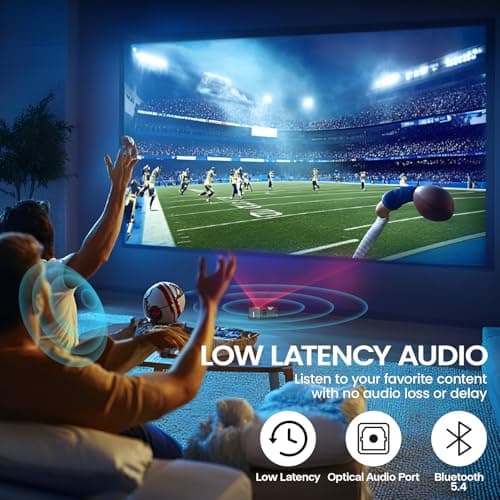 AAXA M8 UST Ultra Short Throw 4K Laser Projector 1100 LD Lumens, BT 5.4, WiFi 6, USBC Mirroring, 2xHDMI, Optical Audio, Efocus, Auto Keystone, Smart Technology 5