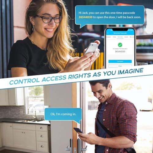 Smart Door Lock, OLUMAT Keyless Entry Door Lock Fingerprint Door Lock with Keypad Digital Lock with Handle for Home, Rental, Garage, Office and Hotel 8