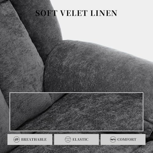 Sfxingyou Power Lift Recliner Chair for Elderly with Massage and Heat, Recliner Chairs for Adults, Upgraded Fabric Reclining Sofa Chair with USB & Type-C Ports and Cup Holders, L1288(Grey) 7