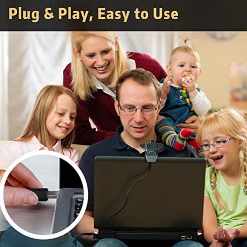 Septekon 1080P HD Webcam with Microphone, Streaming Computer Web Camera for Laptop/Desktop/Mac/TV, USB PC Cam for Video Calling, Conferencing, Gaming 6