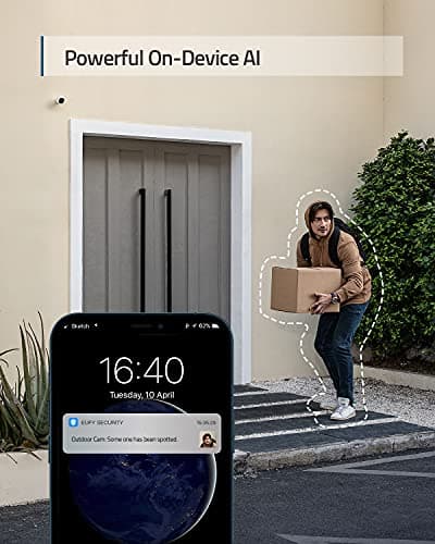 eufy Security Outdoor Cam E220, All-in-One Outdoor Security Camera with 2K Resolution, Spotlight, Color Night Vision, No Monthly Fees, Wired Camera, IP67 Weatherproof, Motion Only Alert 6