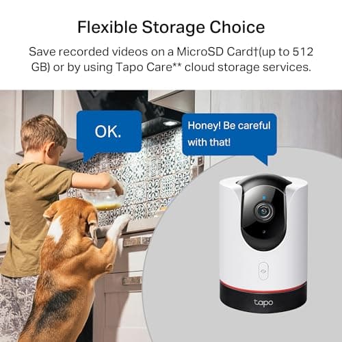 TP-Link Tapo 2K QHD Pan/Tilt Wi-Fi Camera | Apple HomeKit | Physical Privacy Mode | Color Night Vision | Motion Tracking | 2-Way Audio | Local/Cloud Storage | Works w/Alexa&Google Home | (Tapo C225) 10