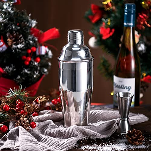 LUCKYGOOBO Cocktail Shaker,24 oz Martini Shaker,Drink Shaker Built-in Strainer,Professional Stainless Steel Margarita Mixer,Bartender Kit Gifts. 9