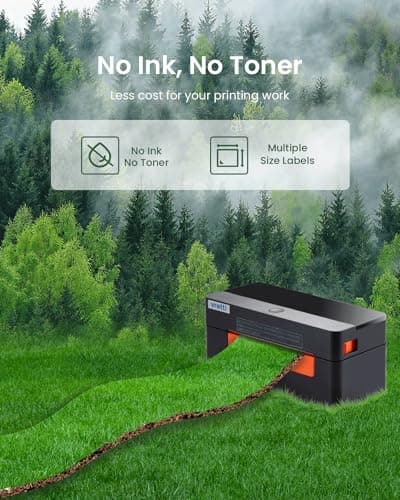 vretti Thermal Shipping Label Printer - 4x6 Desktop Barcode USB for Small Business & Packages - Compatible with Mac Windows Linux Chrome OS UPS USPS 5