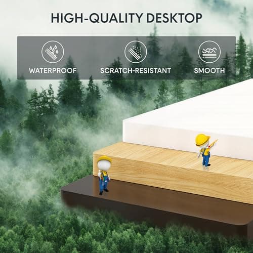 FLEXISPOT 71x32 Inch Electric Large Standing Desk for Home & Office, Spacious Splice Board Desk with Cable Management & Organizer, Cup Holder & Hook, Maple 6