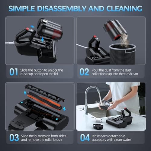 JPHYLL Mattress Vacuum Cleaner 600W, Corded (Ultra-UVC-K16) 6