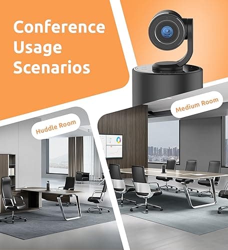 TOUCAN Video Conference Camera with 4 Noise-Cancelling Mics, Speaker, Adjutable Camera, 1080p Detachable USB Webcam Plug and Play Works with Zoom, Microsoft Teams and More, for PC/Mac/Laptop 7