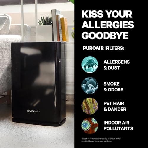 PuroAir 400 Replacement Filter - Genuine Puro Air 400 Filter Replacement - Official PuroAir Air Purifier HEPA Filter with CarbonTech Filters 99.9% of Pollen, Dust, Pet Dander, Smoke, Odors (2PK) 5