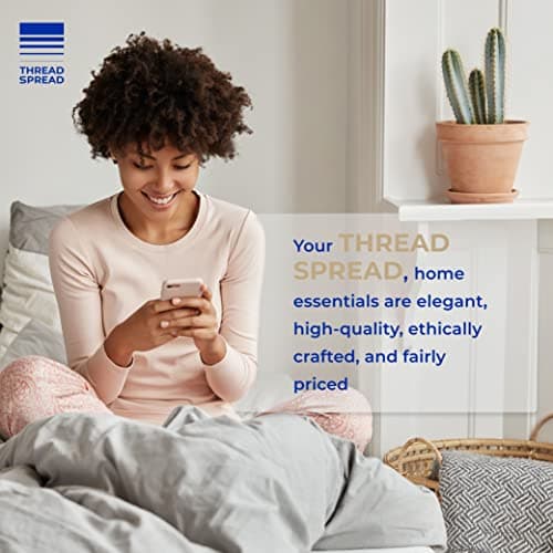 THREAD SPREAD 100% Cotton Pillowcases Standard/Queen Size Sets of 2-400 Thread Count White Cotton Pillowcases, Ultra Soft Cooling Sateen Weave Pillow Cases for Sleeping, Sets of 2 Pillow Covers 7