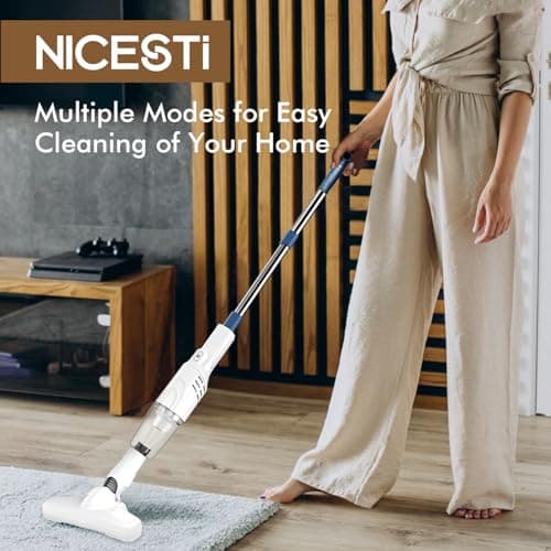 NICESTi 3-in-1 Stick Vacuum Cleaner for Hard Floor and Low Pile Carpet, 0.5L Capacity, with Crevice Tool 2