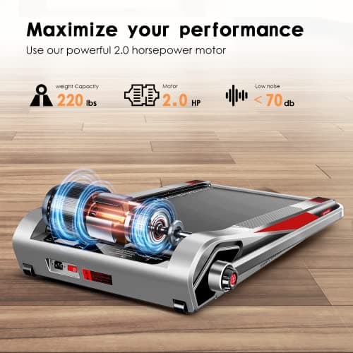 Egofit Walker Plus M1T Smallest 2in1 Folding Under Desk Treadmill with Incline for Home&Office with APP & Remote Control for Walking&Jogging 9