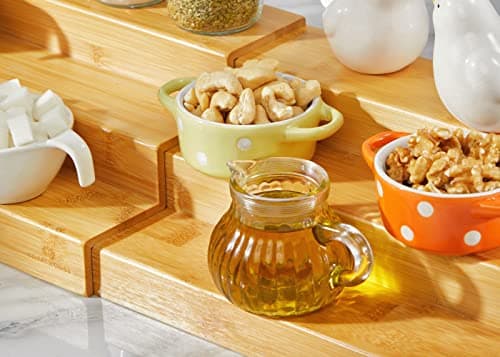 RoyalHouse Bamboo Expandable Spice Rack Organizer, 3-Tier Adjustable Kitchen Cabinet, Countertop Display Shelf, Space Organizer for Kitchen and Bathroom 7