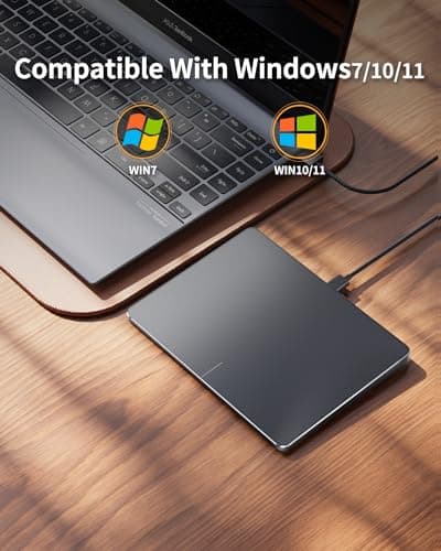 ProtoArc T1 USB Trackpad, High Precision Wired Touchpad Mouse for Windows, Ultra Slim Portable Aluminum Trackpad Mouse with Multi-Touch Navigation for Windows 7/10/11 Laptop Notebook Computer (Black) 5