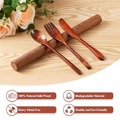 6PCS Silicone Baking Mat Set, Pastry Mat with Measurements Wooden Rolling Pin/Knife/Fork/Spoon/Scraper, Pasta Cutter,Non-slip Silicone Mat, Non-Stick Dough Mat for Counter,Kneading Mat Set,20"*16" 6