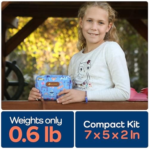KeepGoing Travel First Aid Kit for Kids – 130 Pc. for Car, Home, Purse, Diaper Bag & Backpack with Latex-Free Bandages - Mini First Aid Kit Travel Size TSA-Approved 6