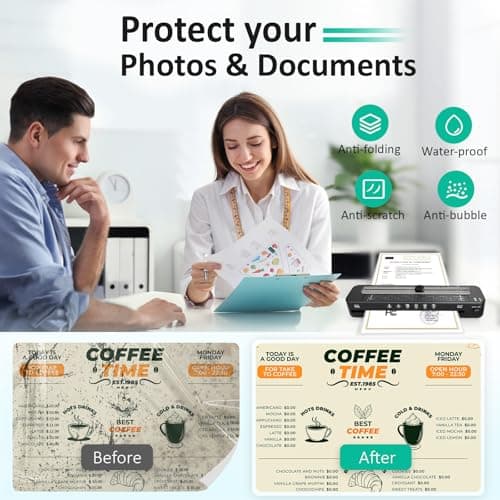 13 Inch Laminator Machine - 11x17 Laminator with 50 Sheets, Cold & Thermal, Built-in Paper Cutter & Corner Rounder, A3 Laminating Machine for Classroom Home School 6