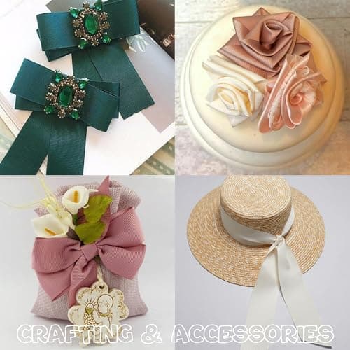 Midi Ribbon 2 Inch Grosgrain Ribbon 20 Solid Color Assortment, 2" X 2 Yard Each, Total 40 Yds Per Package, Wide Ribbons Grosgrain Thick Hair Ribbons for Hair Bows 5