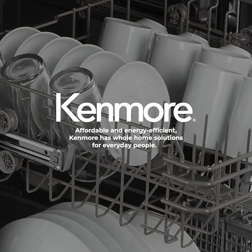 Kenmore 24" Premium Hybrid Tub Dishwasher - UltraWash, MoreSpace Adjustable Rack, High Temp & SmartWash - 12 Place Settings - 54 DBA - ENERGY STAR Certified - Fingerprint Resistant Stainless Steel 9