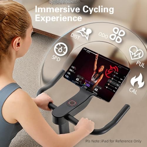 YESOUL Exercise Bike for Home – Stationary Bike with Stable Triangle Frame, Silent Magnetic Resistance, 300 lbs Capacity, Dual-Stage Drive & Alloy Flywheel, Smart APP with Scenic & Live Classes 6