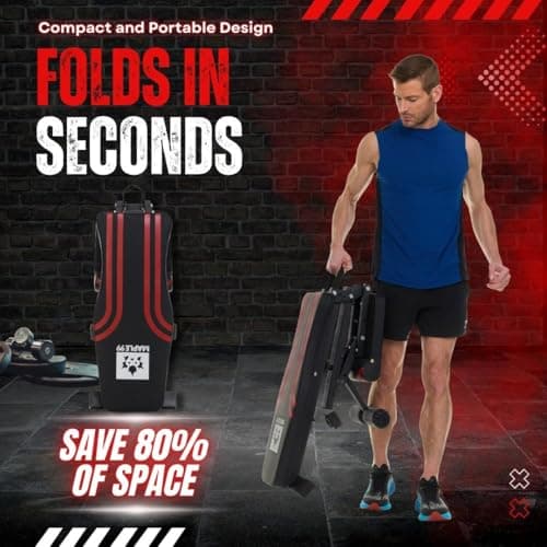 Adjustable Weight Bench - Professional Grade Fitness Equipment for Full Body Workout. Larger Size, Heavy-Duty Steel Construction, 8-Position Backrest, Foldable Design, Ready to Use 6