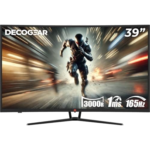 Deco Gear 39" Curved Widescreen Gaming Monitor | 2560x1440 | 1ms MPRT | 165 Hz | 16:9 | HDR400 | 4000:1 | 1 x HDMI | 1 x DisplayPort - Limited Black Edition