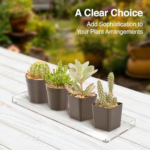 CLASSIC ACRYLIC Vanity Tray with Gift Box - Acrylic Makeup Organizer for Jewelry Tray, Perfume Tray & Drawer Organizer. Strong & Durable Small Vanity Clear Organizer for Bathroom, Office & Home Decor. 7