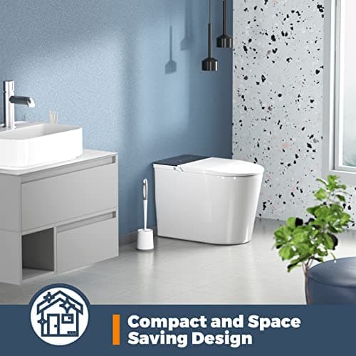 Holaloha Toilet Brush, 3 Pack Toilet Brushes for Bathroom with Holder, Bathroom Accessories Toilet Bowl Brush with 3 Clean Brush, Toilet Scrub Brush, Toilet Brush Set for Deep Cleaning, White 7