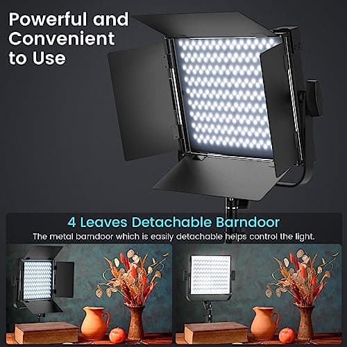 RGB Photography Lighting Kit, 50W Bi-Color Professional LED Studio Lights, 2300k~8500k Dimmable Photo Lights for Photography Filming Camera Video Recording Stage Shooting Streaming YouTube TikTok 5