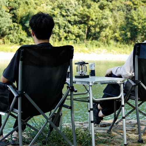 Byliable Small Folding Table 2FT Lightweight Portable Aluminum Camping Table for Picnic and Camping Mini Foldable with Adjustable Extended Height,Silver 8