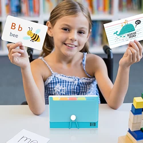 H4D 3x5 Index Card Case with 100 Heavyweight Ruled Index Cards and Dividers, Teal 7