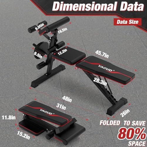 Adjustable Weight Bench, Bench Press for Full Body Workout, 880 Lbs Workout Bench for Home Gym with Barbell Rack, Strength Training Stable Incline Decline Bench with Leg Developer 6