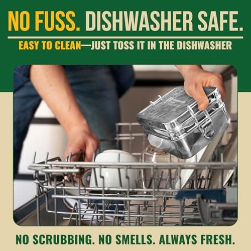 Stackable Stainless Steel Bento Box for Adults with Snack Pod - 6 Cup Capacity, Crack-Resistant, Secure Locks, Secure Locks, Eco-Friendly Lunch Box Container for for Work, Office & Travel 7