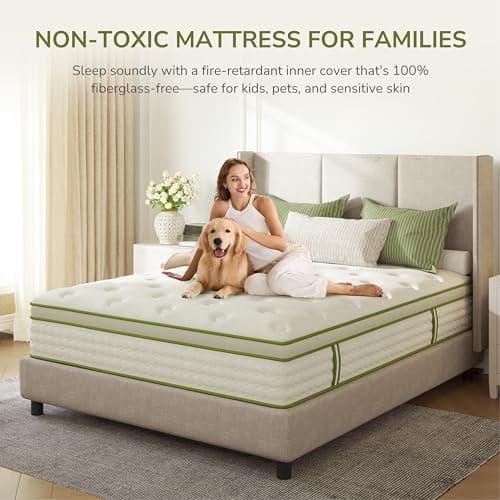 Emerspring Queen Mattress 12 Inch Hybrid Memory Foam Mattress in a Box with Individual Pocket Innerspring for Motion Isolation & Pressure Relief, Edge Support, Medium Firm 6