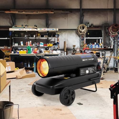 BILT HARD 215,000 BTU Forced Air Kerosene Diesel Heater with Wheels, Portable Torpedo Space Heater with Thermostat Control for Outside, Jobsite, Garage, and Construction Sites, CSA Certified 9