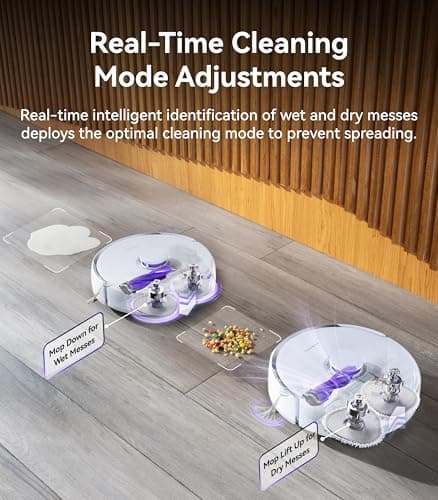 NARWAL Freo Z Ultra Robot Vacuum and Mop Combo, Dual RGB Cameras and Chips, AI Avoidance, 12000Pa Suction, Real-Time Decisions, Adaptive Hot-Water Self Wash & Self Emptying, Pet Hair, Quiet, White 8