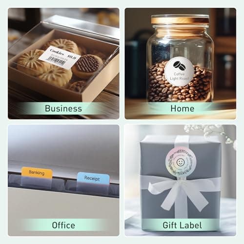 SUPVAN T50M Plus Bluetooth Label Maker Machine with Tape, High Printing Clarity, Versatile App with 40+ Fonts and 450+ Icons, Inkless Labeler for Business, Home, Office Organization, Green 5