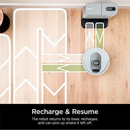 Shark AV2511AE/AV251WA AI Ultra Robot Vacuum, with Matrix Clean, Home Mapping, 60-Day Capacity Bagless Self Empty Base, Perfect for Pet Hair, Wifi, Compatible with Alexa, Black/Silver (Renewed) 8