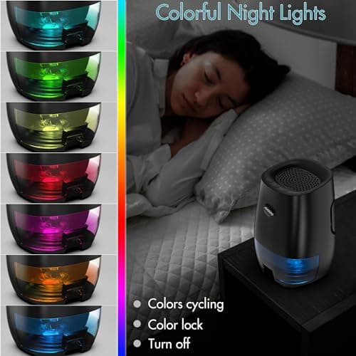 Dehumidifiers, 35OZ Dehumidifier, Small Dehumidifiers for Home, Bedroom, Bathroom, Mini dehumidifier with Auto Shut-off, 7 Colors Night Lights, Ultra Quiet for Closet RV Office 5