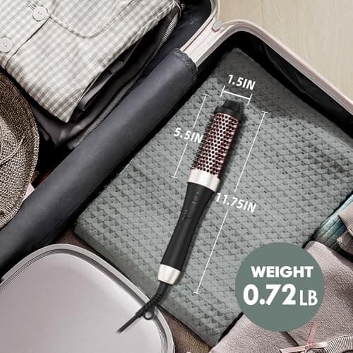 Ionic Thermal Brush Curling Iron Brush 1.5 Inch Heat Round Hair Curling Brush with Ceramic Tourmaline Hair Styler Dual Voltage Hot Brushes for Volume Hair Curler 5