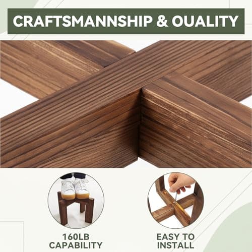 Nipyata Plant Stand Indoor, Large Wooden Plant Stands, Plant Risers for Inside Pots, Flower Stand Holder, Fit Most Size Flower Pots In Room 7