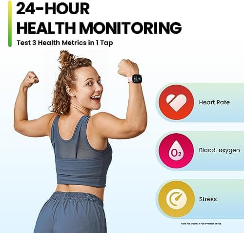 Amazfit Bip 5 Smart Watch 46mm, GPS, Amazon Alexa Built-in, Bluetooth Calling, 10-Day Battery, Heart-Rate & VO2 Max, Sleep Health Monitoring, AI Fitness Tracker App, for Android & iPhone, Black 8