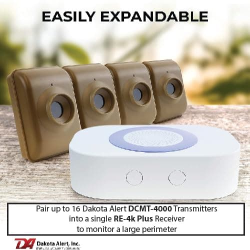 Dakota Alert Long Range Driveway Alarm Motion Detector - DCMA-4k Plus One Mile Wireless Range Alarm System - DCMT-4000 Transmitter & RE-4k Plus Receiver-Use Outdoors, Driveways, Entrances & Backyards 5