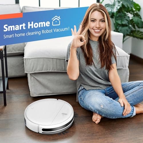 MAMNV Robot Vacuum and Mop,for Pet Hair Robotic Vacuum Cleaner Self-Charging & Zigzag Path Cleaning, with Alexa/Voice/App,Powerful & Quiet Slim 2.87" 7