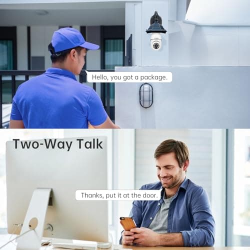 WESECUU Light Bulb Security Camera -5G& 2.4GHz WiFi 2K Security Cameras Wireless Outdoor Motion Detection and Alarm,Two-Way Talk,Color Night Vision,Human Detection, Bulb Camera Compatible with Alexa 6